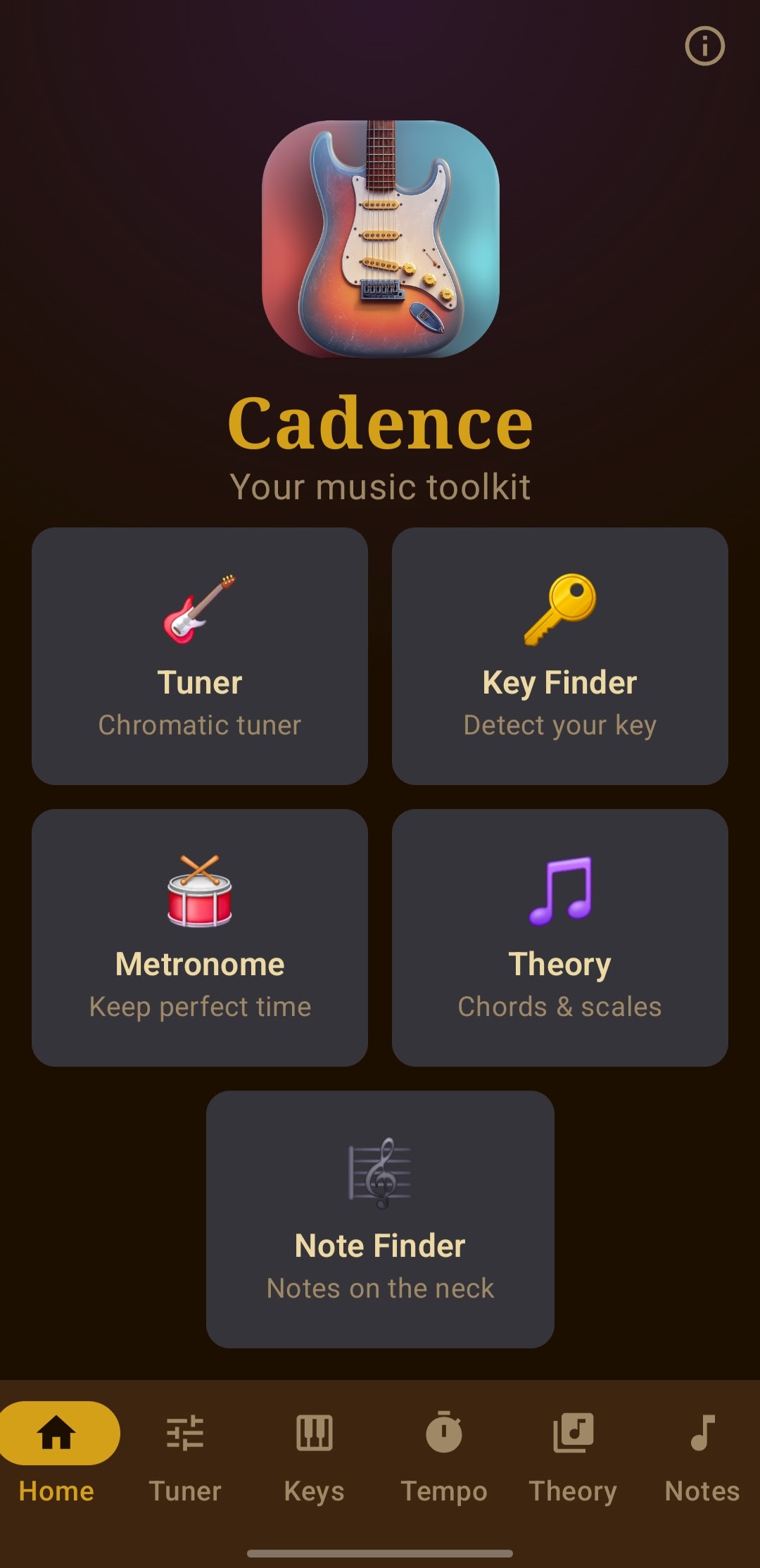 Cadence home screen